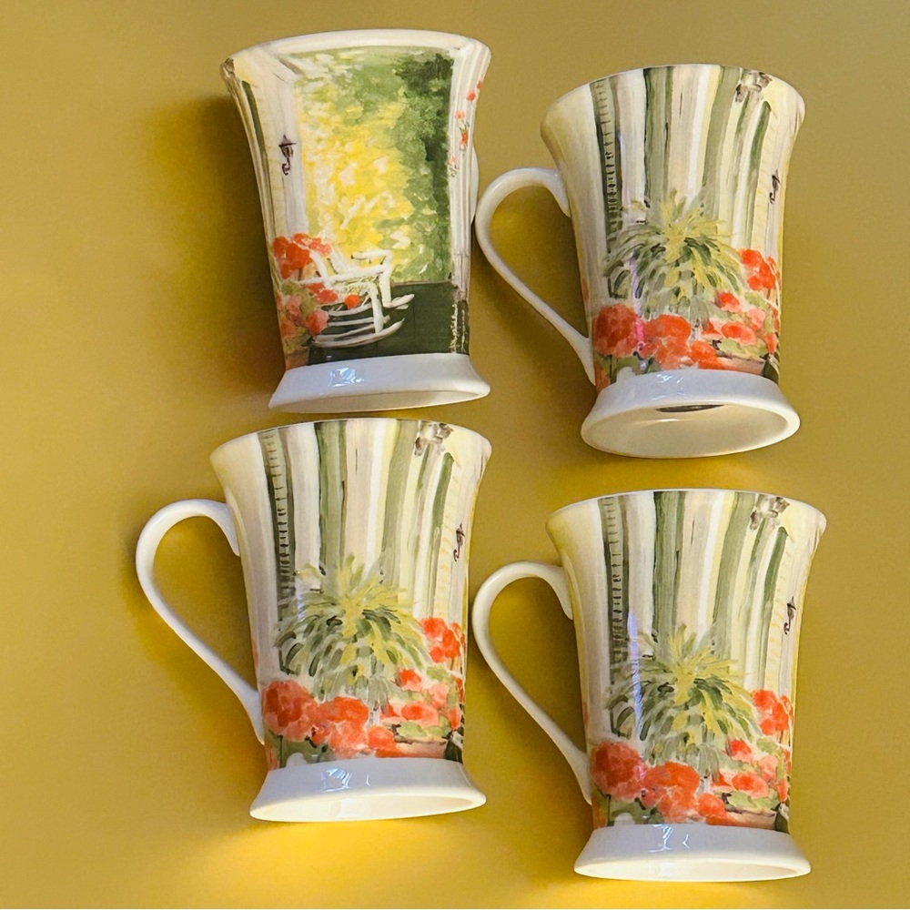 Mary Whaley Adams Artist Art For The Table Pimpernel Mugs Set of 4